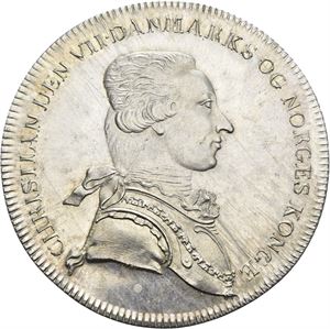 CHRISTIAN VII 1766-1808, KONGSBERG. Reisedaler 1788. Nypreg/restrike. S.7