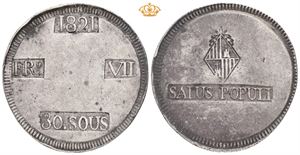 Mallorca, Ferdinand VII, 30 sueldos 1821