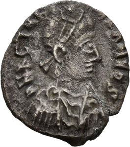 Thrasamund 496-523, 50 denari, Carthago. R: Innskrift innenfor krans