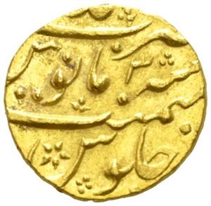 Mogul India, Alam Bahadur 1707-1712, mohur 1121/3, Ahmadanagar.