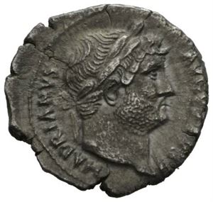 HADRIAN 117-138, denarius, Roma 127 e.Kr. R: Victoria stående