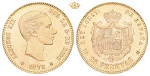 Alfonso XII, 25 pesetas 1878. DE M. Madrid