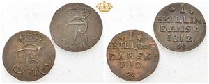 Lott 2 stk. 1 skilling 1812. S.9.