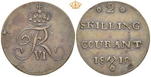 2 skilling 1810. S.6 var.