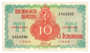 10 kroner 1944. Z419298