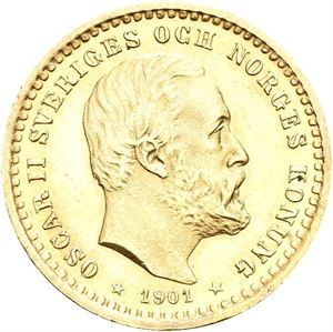 Oskar II, 5 kronor 1901