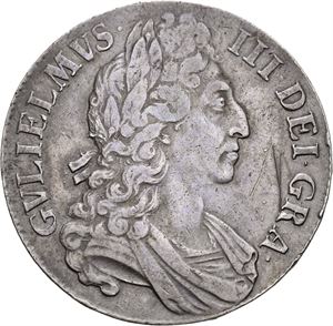 William III, crown 1696. Riper/scratches