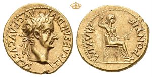 Tiberius, AD 14-37. AV aureus (7,74 g; 18 mm)