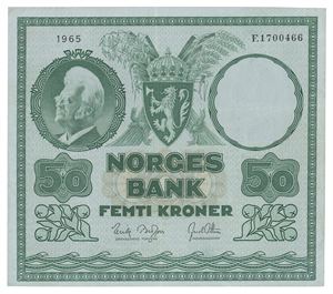 Norway. 50 kroner 1965. F1700466