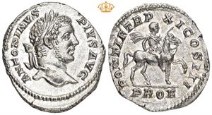 AR Denarius, AD 208