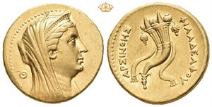 PTOLEMAIC KINGS of EGYPT. Arsinoe II Philadelphos, died 270/268 BC. AV mnaieion "oktadrachm" (27,63 g; 28 mm)