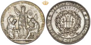 Den Almindelige Norske Landsutstilling i Skien 1891. Forsølvet bronse 50 mm