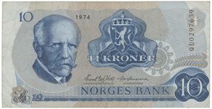 10 kroner 1974 QU