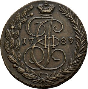 Catharina II, 5 kopek 1789 EM