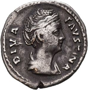 Diva Faustina Senior, died AD 140/141. AR denarius (2,95 g)