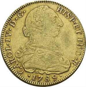 Carl IV, 8 escudos 1789 NR