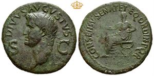 Divus Augustus. 27 BC - AD 14. Æ dupondius (14,94 g).