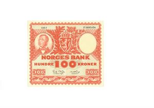 100 kroner 1957. F1695456