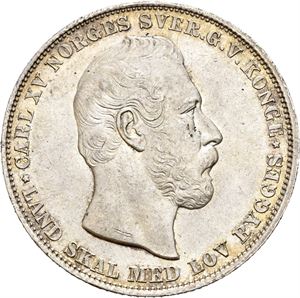CARL XV 1859-1872, KONGSBERG, Speciedaler 1867