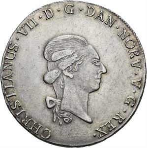 CHRISTIAN VII 1766-1808. KONGSBERG. 2/3 speciedaler 1796. S.4