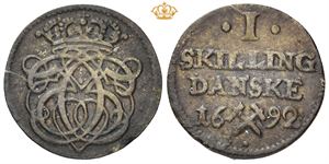 1 skilling 1692. S.46