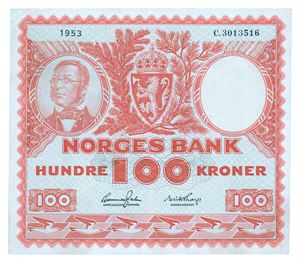 100 kroner 1953. C3013516
