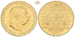 Franz Josef, 100 coronas 1915. Nypreg/restrike