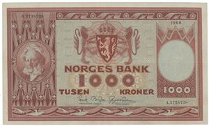 1000 kroner 1966 A.2728738