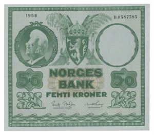 50 kroner 1958. D.0587585