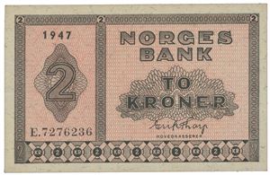 2 kroner 1947 E