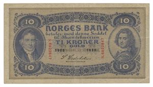 10 kroner 1933. S.6822847