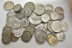 Collection of Scandinavian silver coins from 1875 to 1964