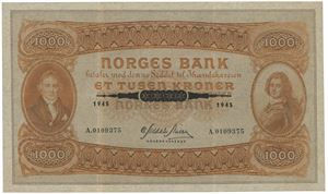 1000 kroner 1945. A.0109375