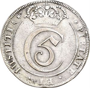 CHRISTIAN V 1670-1699, CHRISTIANIA 4 mark 1672. S.51