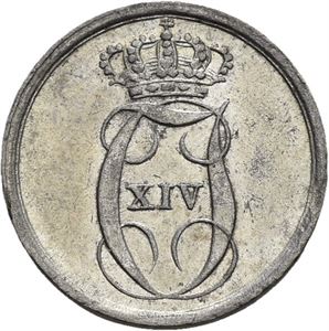 CARL XIV JOHAN 1818-1844. KONGSBERG. 2 skilling 1843