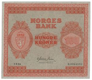 100 kroner 1946. B0064893
