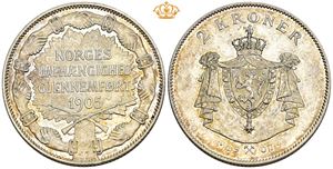 2 kroner 1907, med gevær