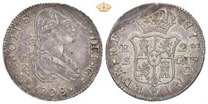 Carl IV, 2 reales 1798. CN. Sevilla