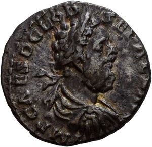 Clodius Albinus 195-196, denarius, Lugdunum. R: Providentia stående mot venstre