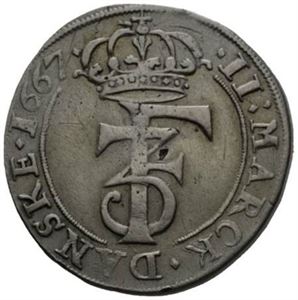 2 mark 1667. Små riper og hakk/minor scratches and pecks. S.56