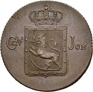CARL XIV JOHAN 1818-1844, KONGSBERG, 2 skilling 1824