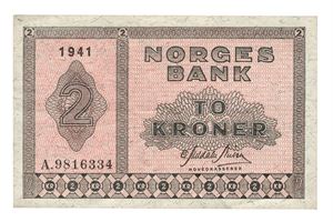 2 kroner 1941. A9816334.