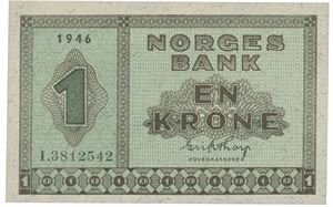 1 krone 1946. I.3812542.