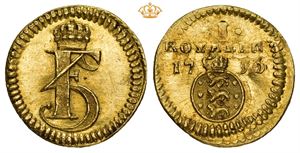 Royalin 1756, prøveafslag i guld