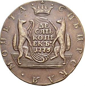 Sibir, Catharina II, 10 kopek 1776
