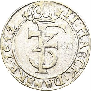 FREDERIK III 1648-1670 2 mark 1652. S.27