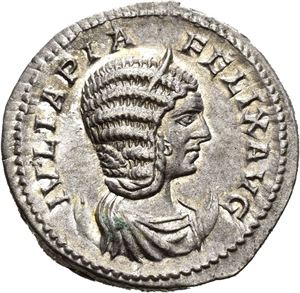 Julia Domna d.217 e.Kr., antoninian, Roma 216 e.Kr. R: Venus sittende mot venstre