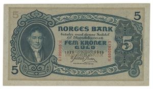 5 kroner 1939. R6006613