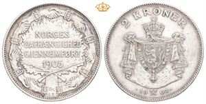 2 kroner 1907, med gevær