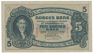 5 kroner 1940 T 0439697.